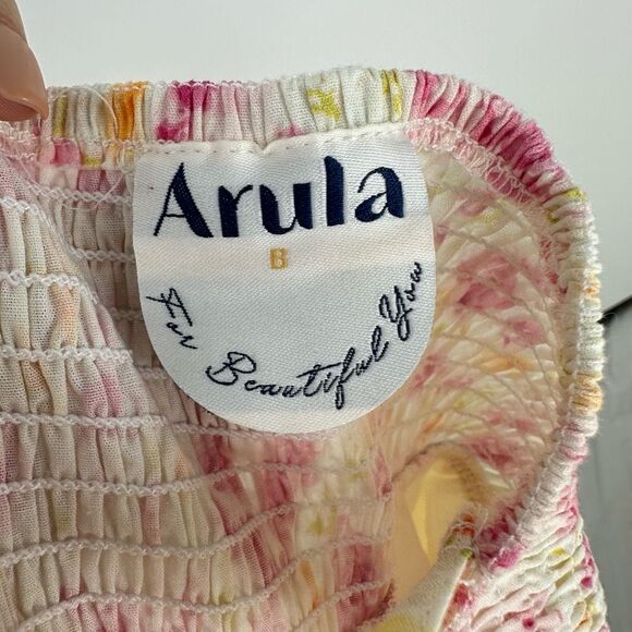 ARULA Floral Midi Dress - Pink and Orange - Picture 10 of 14